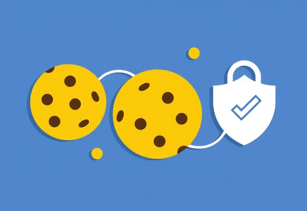 Ilustrație cookie-uri și securitate digitală